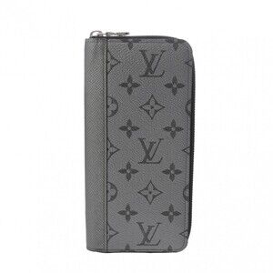Louis Vuitton Zippy Wallet Vertical Silver Taiga Rama Long